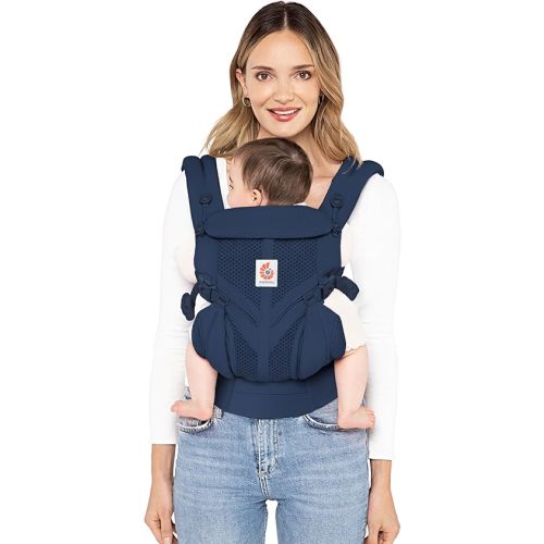 Ergobaby Omni Classic (formerly OMNI 360) All-Position Baby Carrier for Newborn to Toddler with Lumbar Support and Cool Air Mesh, 7-45 Pounds, Midnight Blue, One Size