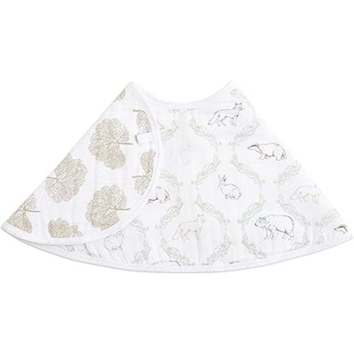 aden + anais Essentials Burpy Bib, 100% Cotton Muslin, Soft Absorbent 4 Layers, Multi-Use Burp Cloth and Bib, 22.5" X 11", Single, Harmony