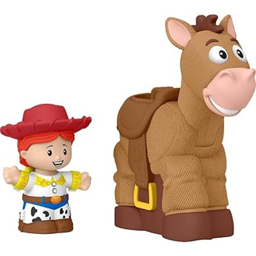 Fisher-Price Little People Toddler Toys Disney Pixar Toy Story Bobbin’ Bullseye Horse & Jessie Figures for Pretend Play Kids Ages 18+ Months