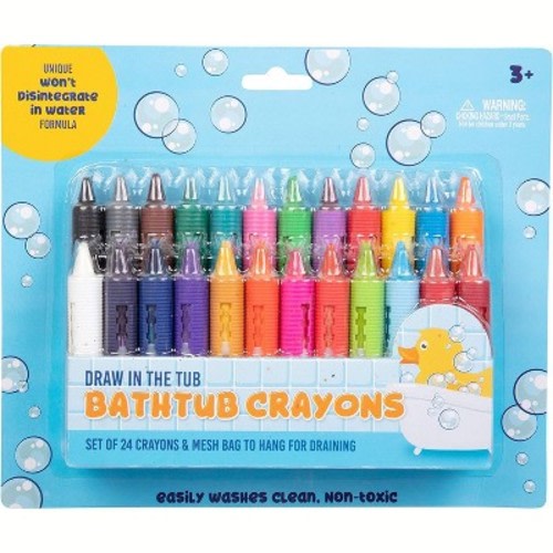 Bath Crayons Super Set  Draw in the Tub w Bathtub Storage Mesh Bag  for Kids and Toddlers, Fun Gift for Kids