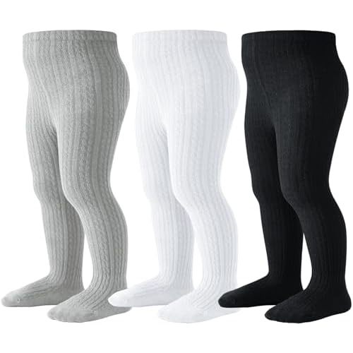 Baby Tights Toddler Stockings Tights Soft Cotton Cable Knit Baby Girl Tight Leggings Newborn Infant 0-4T