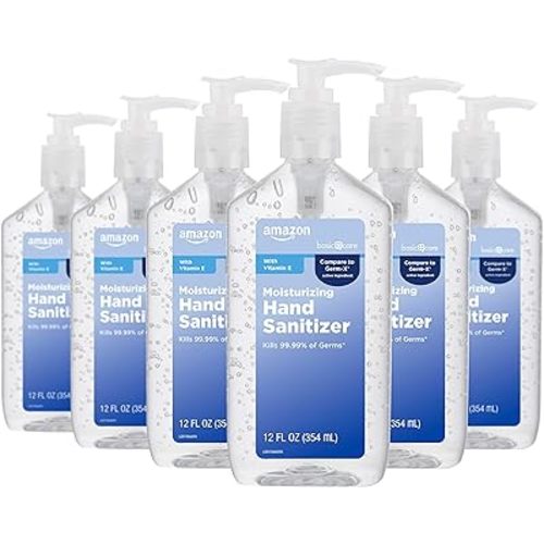 Amazon Basic Care - Original Hand Sanitizer 62%, 12 fl oz (Pack of 6)