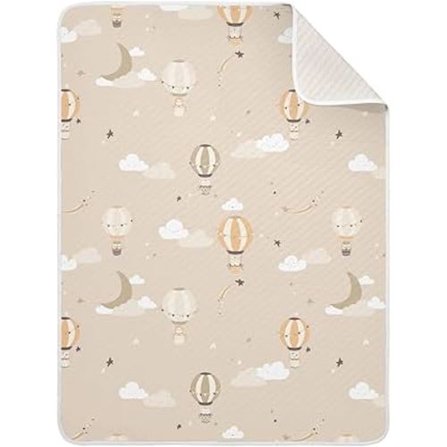 Cute Hot Air Balloon Baby Blanket Cotton Cozy Throw Blanket Warm Nursery Swaddle Receiving Toddler Blankets 30" x 40
