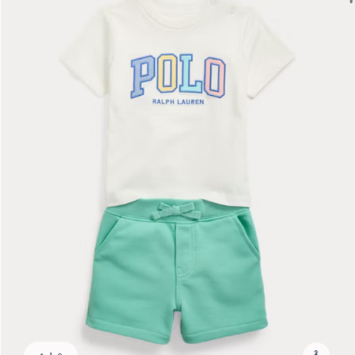 Logo Cotton Tee & French Terry Short Set