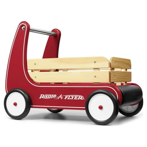 Radio Flyer, Classic Walker Wagon, Wood Push Walker, Red