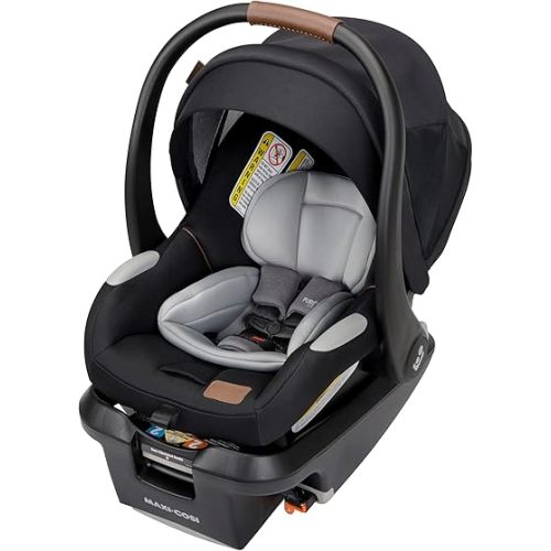 Maxi-Cosi's Mico™ Luxe+ Baby Car Seat: Infant Car Seat with Base and Versatile Baby Carrier Seat Functionality, Essential Black