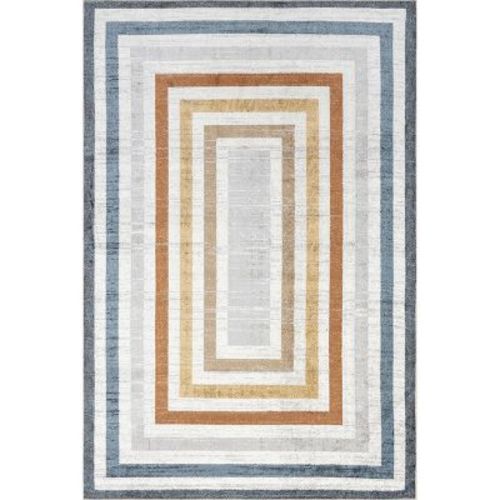 Nuloom Alienor Striped Pet Friendly Machine Washable Area Rug, 7' 10" x 10', Multicolor