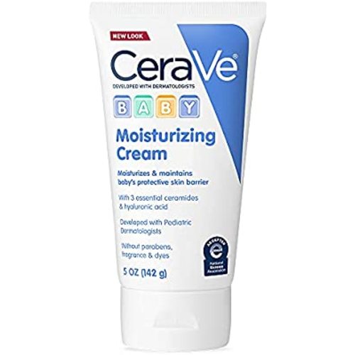 CeraVe Baby Cream | Gentle Moisturizing Cream with Ceramides | Fragrance, Paraben, Dye & Phthalates Free | Rich & Non-Greasy Feel | Gentle Baby Skin Care | 5 Ounce
