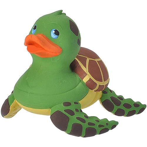 Wild Republic Rubber Ducks, Bath Toys, Kids Gifts, Pool Toys, Water Toys, Sea Turtle, 4"