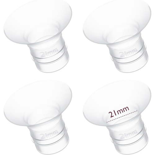 Momcozy Flange Insert 21mm Compatible with 24mm Flange/Shield of Most Pumps, Insert for Momcozy/Medela/Elvie/Spectra, Bellababy/TSRETE/Willow Breast Pump Replacement Accessories, 4Pcs