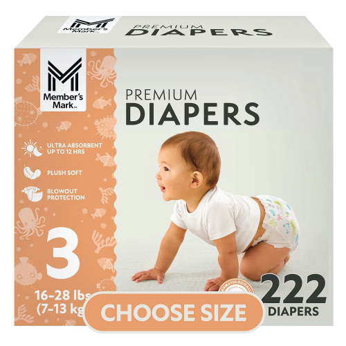 Member's Mark Premium Baby Diapers, Sizes Newborn - 8 - Samsclub.com