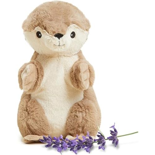 warmies Microwavable & Weighted Stuffed Animals, Otter - Heated Stuffed Animal Plushie for Warmth & Comfort - Cute Soft Plush Toys for Adults & Children (Boys, Girls, Babies & Toddlers)