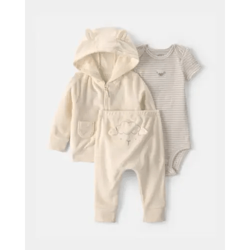 Baby 3-Piece Sheep Terry Layering Set - Ivory | Carter's