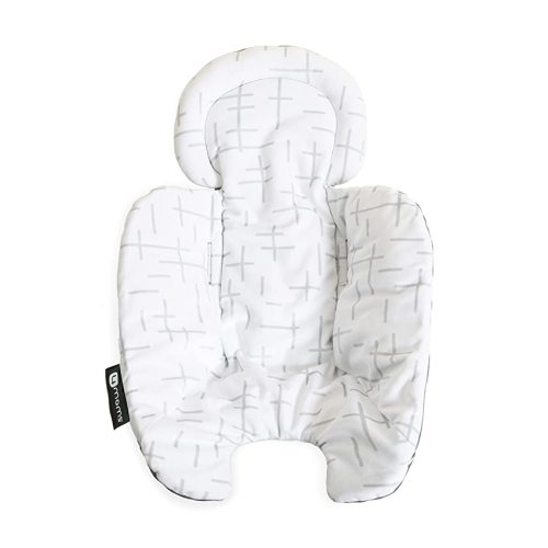 4moms RockaRoo and MamaRoo Infant Insert for Newborn Baby and Infant, Machine Washable, Soft, Plush Fabric, Reversible Design, Dark Grey