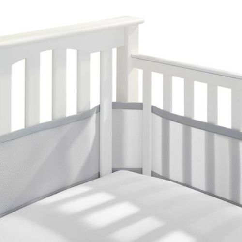 Halo Innovations Breathable Mesh Crib Liner, Full Size Crib - Classic, Gray