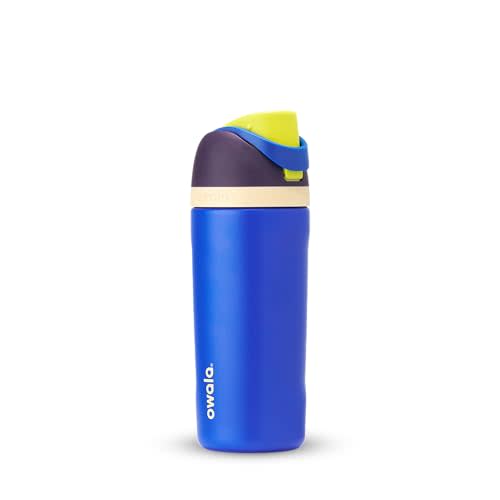 Owala Kids FreeSip Insulated Stainless Steel Water Bottle with Straw for Sports, Travel, and School, BPA-Free Sports Water Bottle, 16 oz, Celestial Sphere
