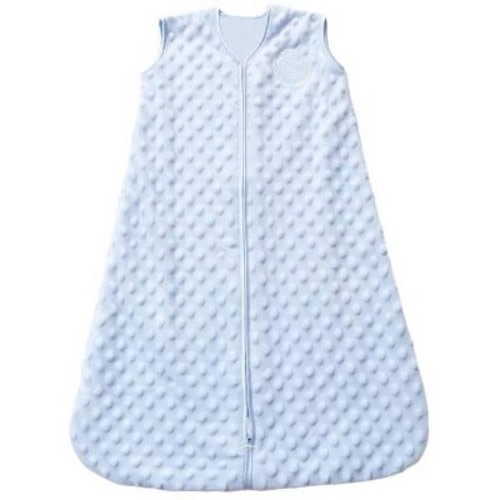 HALO Innovations Sleepsack Plushy Dot Velboa Wearable Blanket, Color: Blue, Size: L