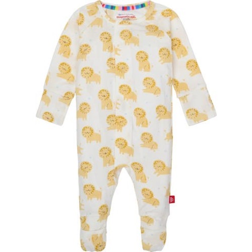 Pride & Joy Lion Print Magnetic Convertible Romper, 6-9M