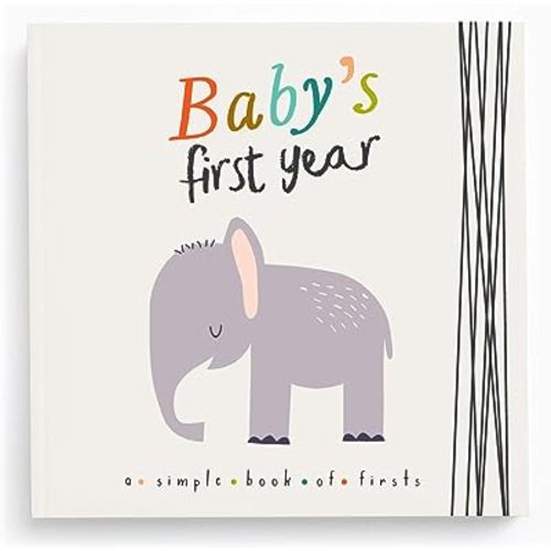Lucy Darling Baby Memory Book, Themed Baby First Year Book, First 5 Years Journal & Photo Album for Baby Boy/Girl, Keepsake Books, Gender Neutral Memories & Milestone Book, Mom Gift - Little Animal