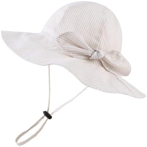 Zsedrut Baby Girl Sun Hats Wide Brim Toddler Floppy Bucket Hat Sun Protection Cap Spring Summer Beach Hat 0-4Years