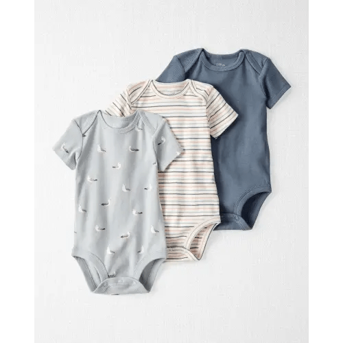 Baby 3-Pack Organic Cotton Rib Bodysuits - Little Planet | Carter's