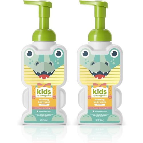 Babyganics KidsFoaming Body Wash, Cupcake, Tear-Free, 14 Fl Oz (Pack of 2)