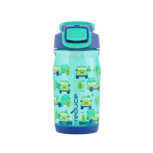 Reduce 14oz Plastic Adventure Rolls Hydrate Tritan Kids Water Bottle With Straw Lid: Bpa-free Toddler Cup, Dishwasher-safe