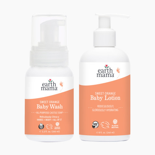 Earth Mama Baby Bath Bundle - Sweet Orange