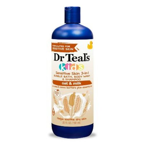 Dr Teal's Kids' 3-in-1 Bubble Bath Body Wash & Shampoo - Oat & Milk - 20 Fl Oz