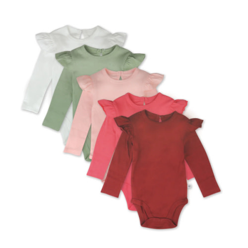 5-Pack Organic Cotton Long Sleeve Bodysuits | Honest Baby Clothing
