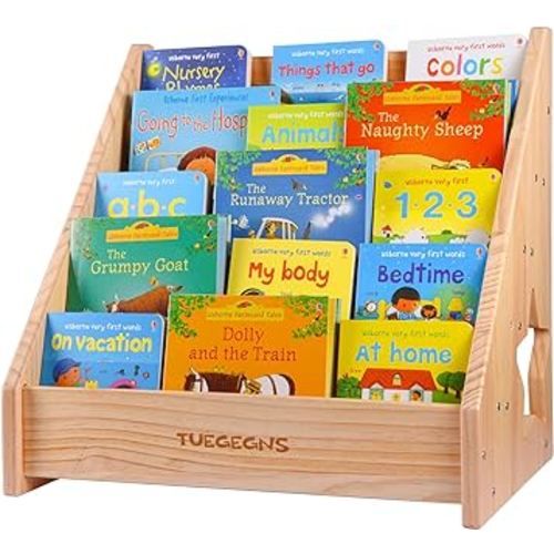 Montessori Bookshelf,Toddler Bookshelf for Kids,Organize Your Little One's Reading Adventure with Our Kids Bookshelf - Perfect for Kids!(Wood)