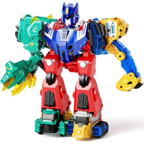 Magnetic Dinosaur Transforming Robot Toys for Boys