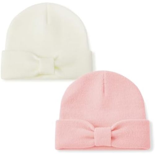 DANMY Baby Beanie Bow Hats Infant Toddler Winter Soft Knit Hat,Kids Warm Beanie for Boys Girls Children Caps