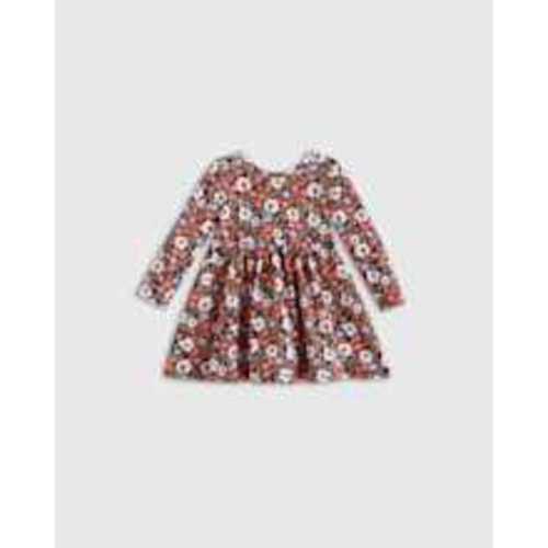 Organic Cotton Long Sleeve Skater Dress - Baby Girl