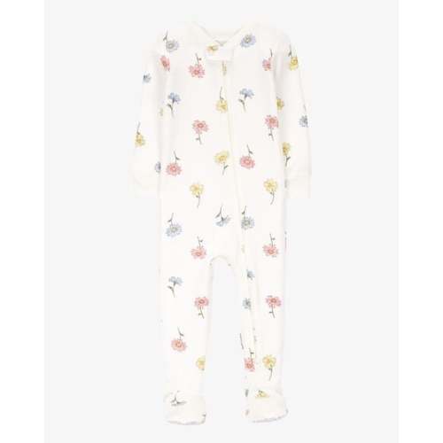 Baby Floral Zip-Up PurelySoft 1-Piece Pajamas - Carter's | Carter's