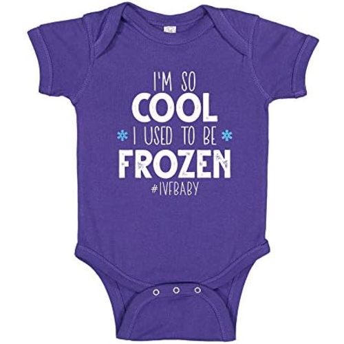I'm So Cool I Used to Be Frozen Cute IVF Baby Bodysuit One Piece for in-Vitro Baby Pregnancy Announcement