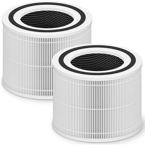 Core 300 Replacement Filter for LEVOIT Core 300 / Core 300S / Core300-P Air Purifier, 3-in-1 H13 True HEPA, High-Efficiency Activated Carbon, Core 300-RF(White), 2 Pack