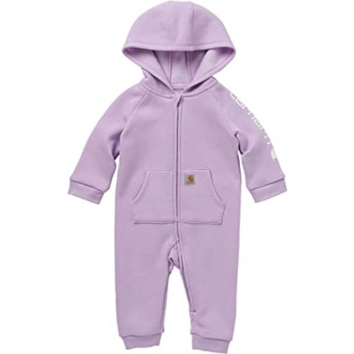Carhartt baby-girls Long-sleeve Hooded Zip-up Footless Jumpsuit One-piece Hoodie