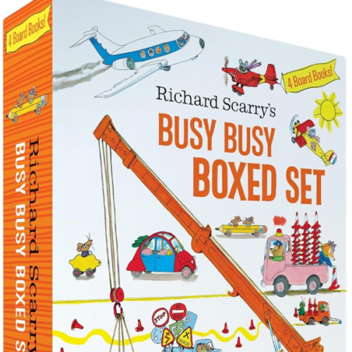 Richard Scarry's Busy Busy Boxed Set: Busy Busy Airport; Busy Busy Cars and Trucks; Busy Busy Construction Site; Busy Busy Farm (Richard Scarry's BUSY BUSY Board Books)