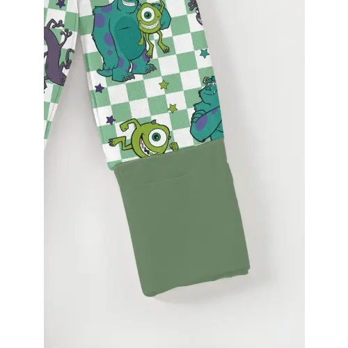 baby jumpsuit - soft bamboo with cute cartoon monsters, snap closure & elastic waist, for , christmas halloween thanksgiving outfit, machine washable playwear & clothing ( ) - kids' fashion - Temu