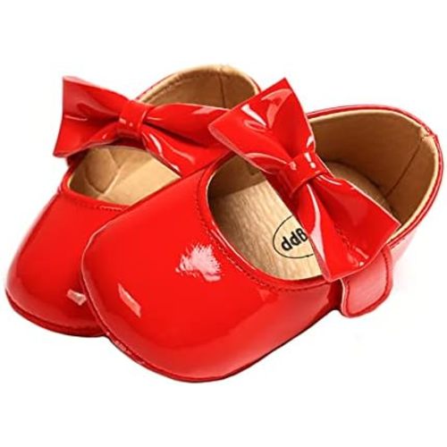 Baby Girls Newborn Infant Soft Flats with Bowknot Floral Princess Wedding Dress Shoes Mary Jane Crib First Walkers Prewalker