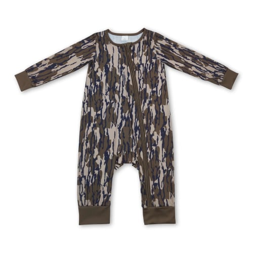 YAWOO Hunting Camouflage Baby Zipper Romper Newborn Sleepers,Size 3M-2Years