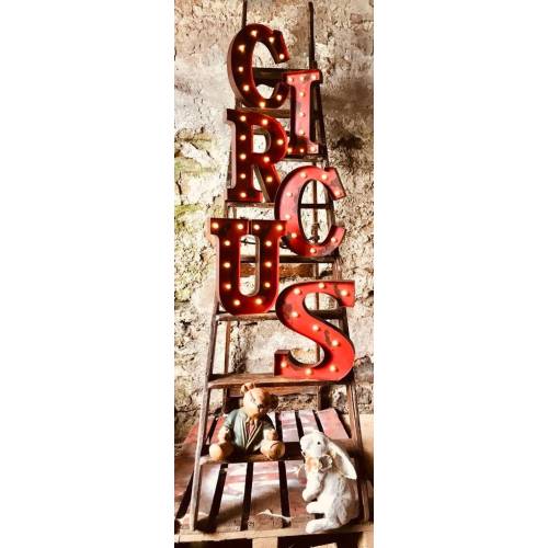 Sale of LED Galvanised Steel Metal Industrial Retro Vintage Red Peeling Paint Alphabet Letters