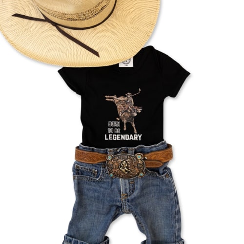 Born to Be Legendary Onesie – Cowkid Clothing Company 0-3 months