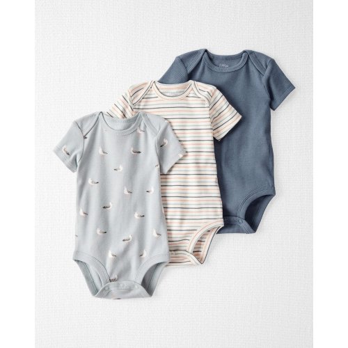 3-Pack Organic Cotton Rib Bodysuits