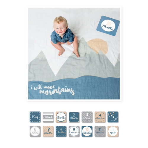 Lulujo Milestone Blanket - I Will Move Mountains