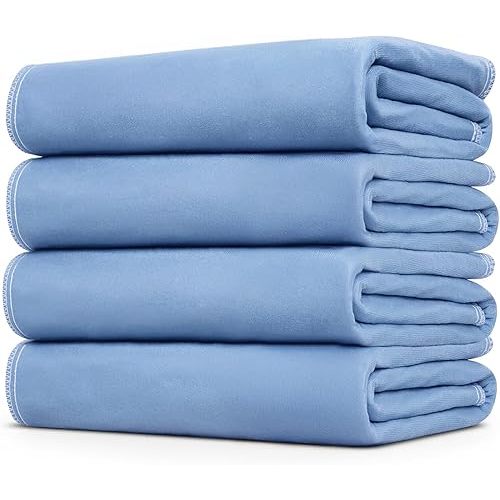 4 Pack 36" x 38" Large Absorbency Incontinence Bed Pads - Quick Drying Washable and Reusable Underpads for Kids, Adults, Elderly Dogs and Pets, Pee Mattress Protective Pad for Bed, Couch, Sofa, Floor