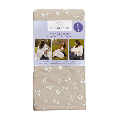 Koala Baby - 3-In-1 Nursing Cover Taupe Flowers