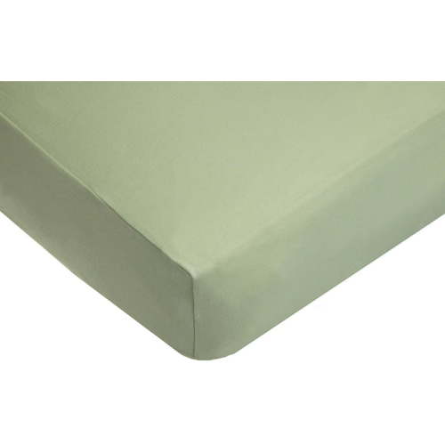 American Baby Company 100% Natural Cotton Fitted Crib Sheet 52" x 28" - Soft, Breathable, Hypoallergenic & Gentle Toddler Bed Sheet, Celery, Neutral for Boys & Girls