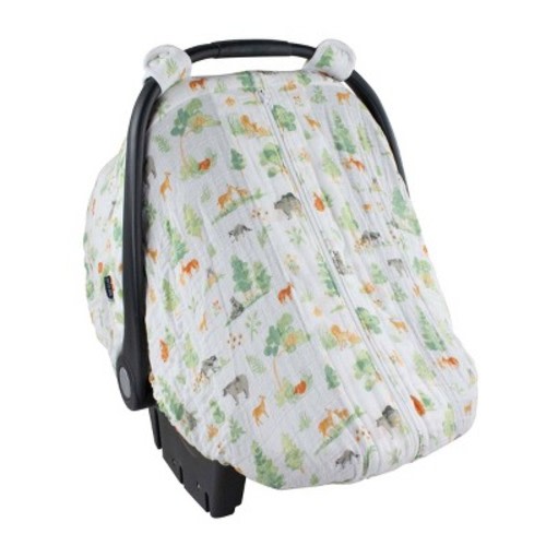 Bebe au Lait Muslin Car Seat Cover - Forest Friends